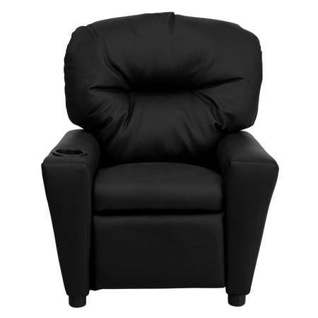 Flash Furniture Kids' Leather Recliner with Cup Holder, Multiple