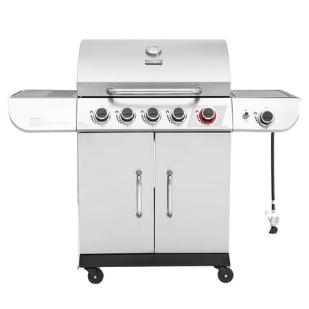 Royal Gourmet SG5002 5-Burner Gas Grill with Sear Burner and Side Burner, Stainless Steel Cabinet Style Gas Grill