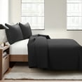 thumbnail image 5 of Lush Decor Ava Diamond Oversized Cotton Quilt Set, 3 Piece Set, Full/ Queen, Black -Soft & Cozy Quilted Bedding Set - Queen Quilt - Black Bedspread - Traditional, Farmhouse & Minimalist Bedroom Décor, 5 of 9
