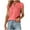 Watermelon Red, variant on Plus Size Tops for Womens 2025 Fashion Casual Tops Business Work Blouses Button Shirts Short Sleeve V Neck T-shirt