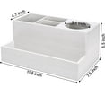 thumbnail image 5 of Sfugno Hair Tool Organizer, Wooden Hair Dryer Holder Storage, Hair Accessories Product Styling Tools Blow Dryer Holder for Bathroom Countertop,White, 5 of 6