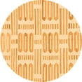 thumbnail image 1 of Ahgly Company Indoor Round Solid Orange Modern Area Rugs, 4' Round, 1 of 4
