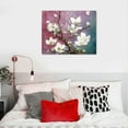 thumbnail image 5 of COMIO  Blossom Wall Art Floral Wall Decor Living Room Purple Art Pink Flower Wall Panel Painting Butterfly Moon Pictures Canvas Prints Decor for Bedroom Dining Room Home Decor, 5 of 5