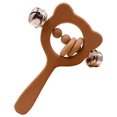 thumbnail image 1 of Haya madera oso mano dentición anillo de madera bebé sonajeros juguete cochecito juguetes, 1 of 7