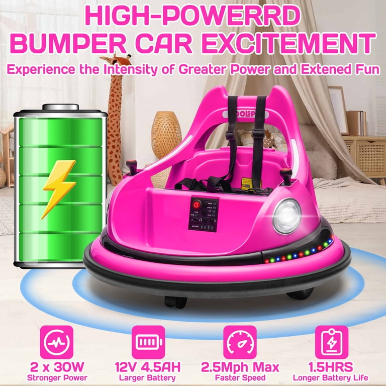 DREAMADE Voiture Électrique 12V pour Enfant 3+ Ans avec Télécommande, 4