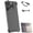 Black, variant on Irregular Titanium Alloy Bumper Case with Lens Protector, Special-Shaped Corner Armor Phone Case, Shockproof Borderless Protective Cover for iPhone 17/16/15/14/13 Pro Max Silver