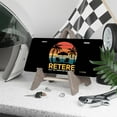 thumbnail image 3 of License Plate, Retro Beach Retirement Decorative Front,Personalized Stainless Steel License Plate Cover For Men Women,12.2" X 6.2", 3 of 6
