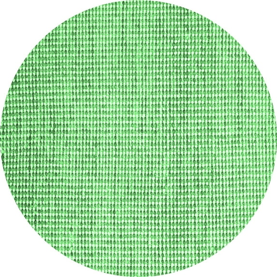 Ahgly Company Indoor Round Abstract Emerald Green Contemporary Area Rugs, 7' Round