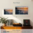 thumbnail image 3 of Elephant Stock Serene Lake Champlain Wall Art - Horizontal Multi Panel Canvas - Living Room Wall Decor - Nature Multi Panel - Orange And Gray Decor - 23" x 14", 3 of 4