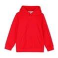 thumbnail image 3 of Zwiiyzr Teens Kids Unisex Oversized Hoodies Sweatshirt Solid Color Long Sleeve Pullover Tops 4-14 Years for Girls and Boys Red, 3 of 6