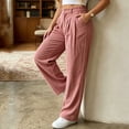 thumbnail image 7 of Gubotare Baggy Joggers for Women Yoga Pants Women Wide Leg Pants with Pockets High Waist Stretch Dress Casual Sweatpants (Watermelon Red,M), 7 of 7