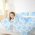 thumbnail image 4 of jejeloiu Blue Bowknot Bow Twin Comforter Sets,Letter A Monogrammed Bedding Set For Girls Kids Reversible 2 Pieces, 4 of 8