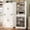 White, variant on Homieasy 71'' Tall Farmhouse Pantry Cabinet 2 Piece Set, 6-Tier Pantry with Doors, Drawers & Adjustable Shelves, Retro Brown