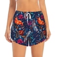 thumbnail image 4 of Lsque Tropical Flower Printed Women's Running Shorts with Liner Pockets,Elastic Quick Dry Workout Athletic Gym Yoga Shorts,Womens High Waist Shorts-Large, 4 of 9
