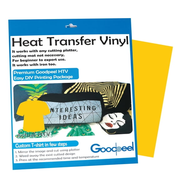 Goodpeel hotpeel HTV 10in X 12in 15 sheets pack Yellow