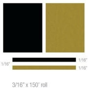 3m 3MS-74801 Scotchcal Elite Double Striping Tape 74801, Black/gold Metallic