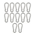 thumbnail image 1 of 12pcs Galvanized Iron Swing Spring Snap Hook Outdoor Camping Hiking Quick Link Heavy Duty Hammock Clip Rope Connector Traveling, 1 of 5