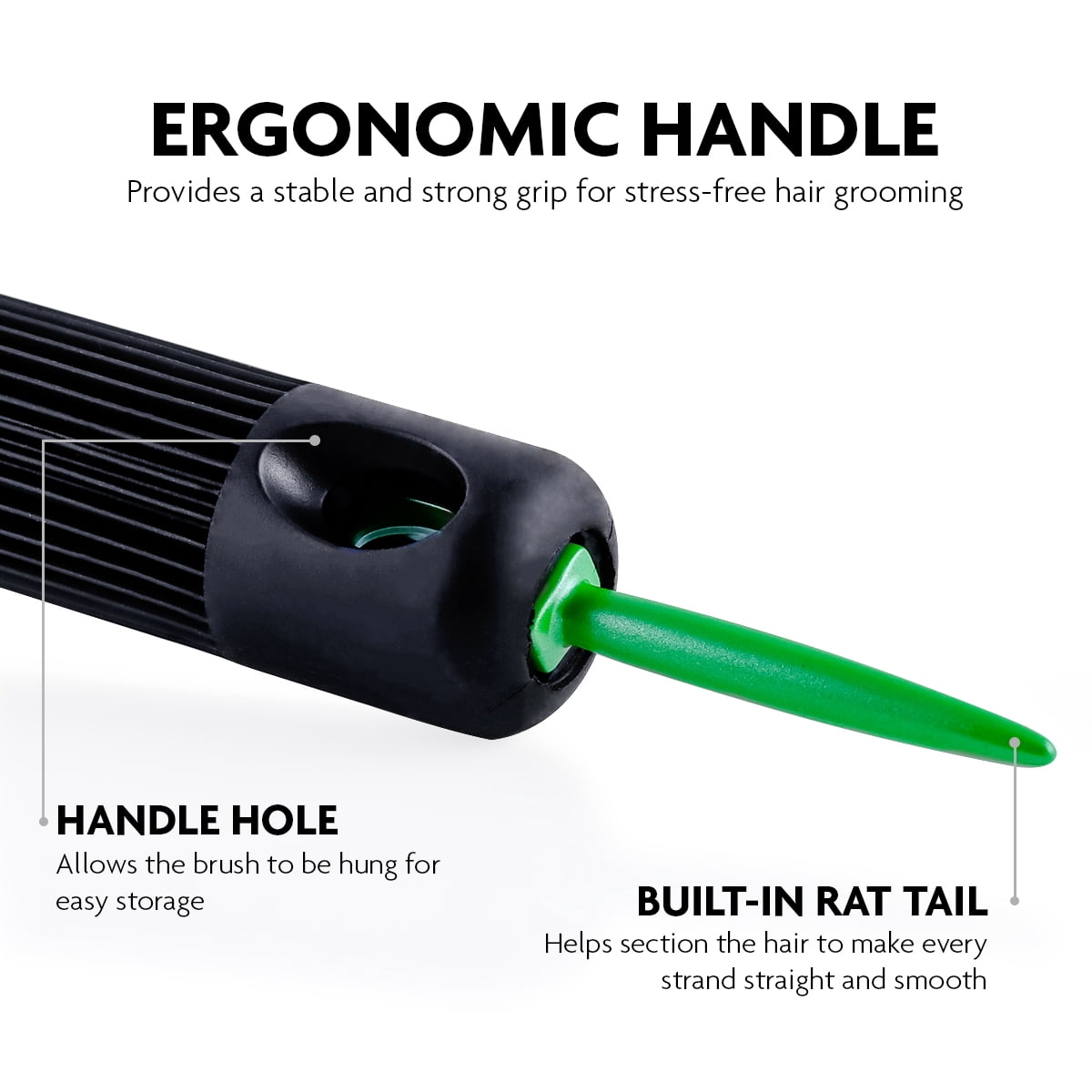 Ovente Professional Round Brush 1.25 Inch Lightweight Vented Ceramic Soft Antistatic Bristles with Pick Tool Anti Microbial Thermal Volumizing Curling Blowdry Salon Womens Mens Beauty Small Green HAB1