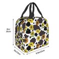 thumbnail image 3 of Easygdp Black Cow Sunflowers Bolsa Térmica Premium - Tela Oxford Impermeable, Gran Capacidad, Bolsillo Frontal, Unisex para Trabajo, Escuela, Actividades al Aire Libre y Picnics, 3 of 8
