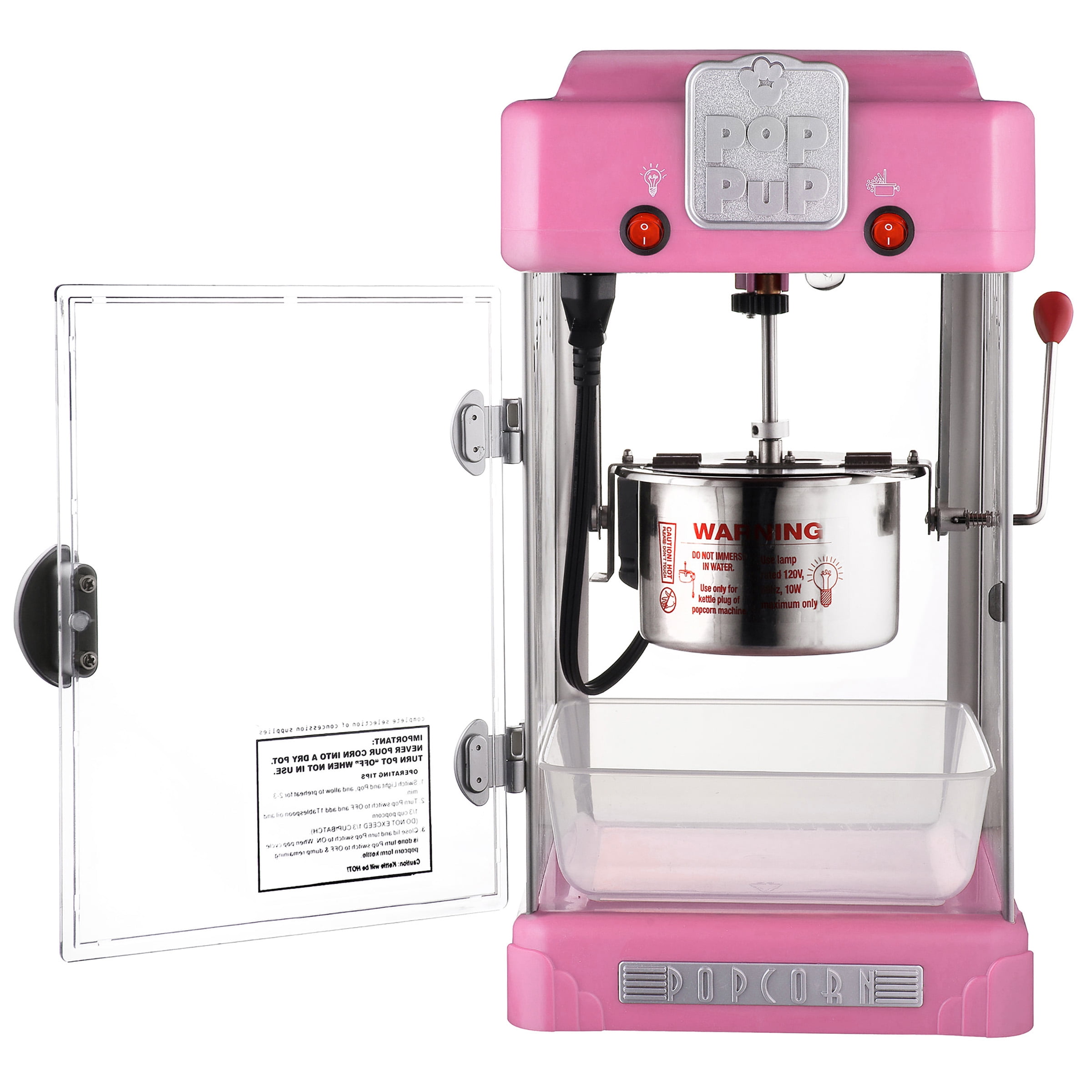 Great Northern Popcorn Pop Pup 2.5oz Countertop Popcorn Machine, Pink