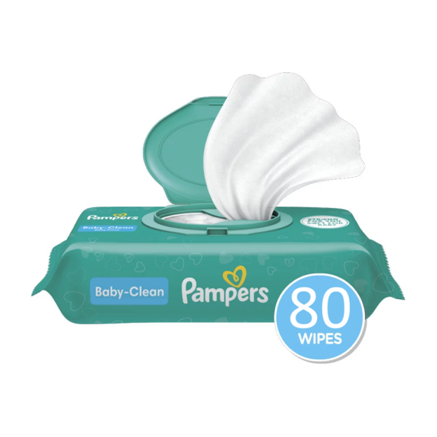 Pampers Baby Wipes 1X FlipTop Pack 80 ct
