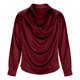 thumbnail image 3 of Ceisia Men Long-Sleeve Dress Shirt Silk with Silver Buttons Decoration Resisting Wrinkles Red L Gift, 3 of 6