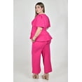 thumbnail image 3 of Conjunto sastre manga corta Roman Fashion /Tallas Extras, 2-4369 (Fiusha) fucsia 42, 3 of 6