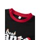 thumbnail image 5 of Pijamas navideños familiares a juego, camiseta de manga larga con estampado de letras y pantalones a rayas. Ropa de dormir para estar en casa., 5 of 9
