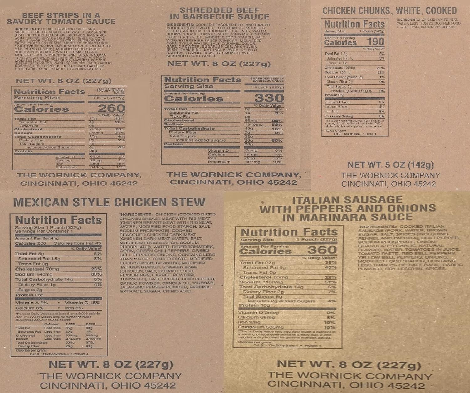 Beef, Chicken & Pork Entrees Combo - 18 pack