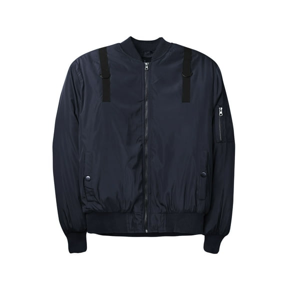 Ma Croix Mens Padded Parachute Bomber Lightweight Skinny Fit Casual Jacket