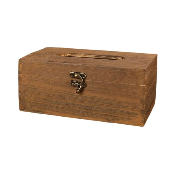 Wooden Tissue Boxes Holder Dispenser Storage Box Napkin Case Holder for Car