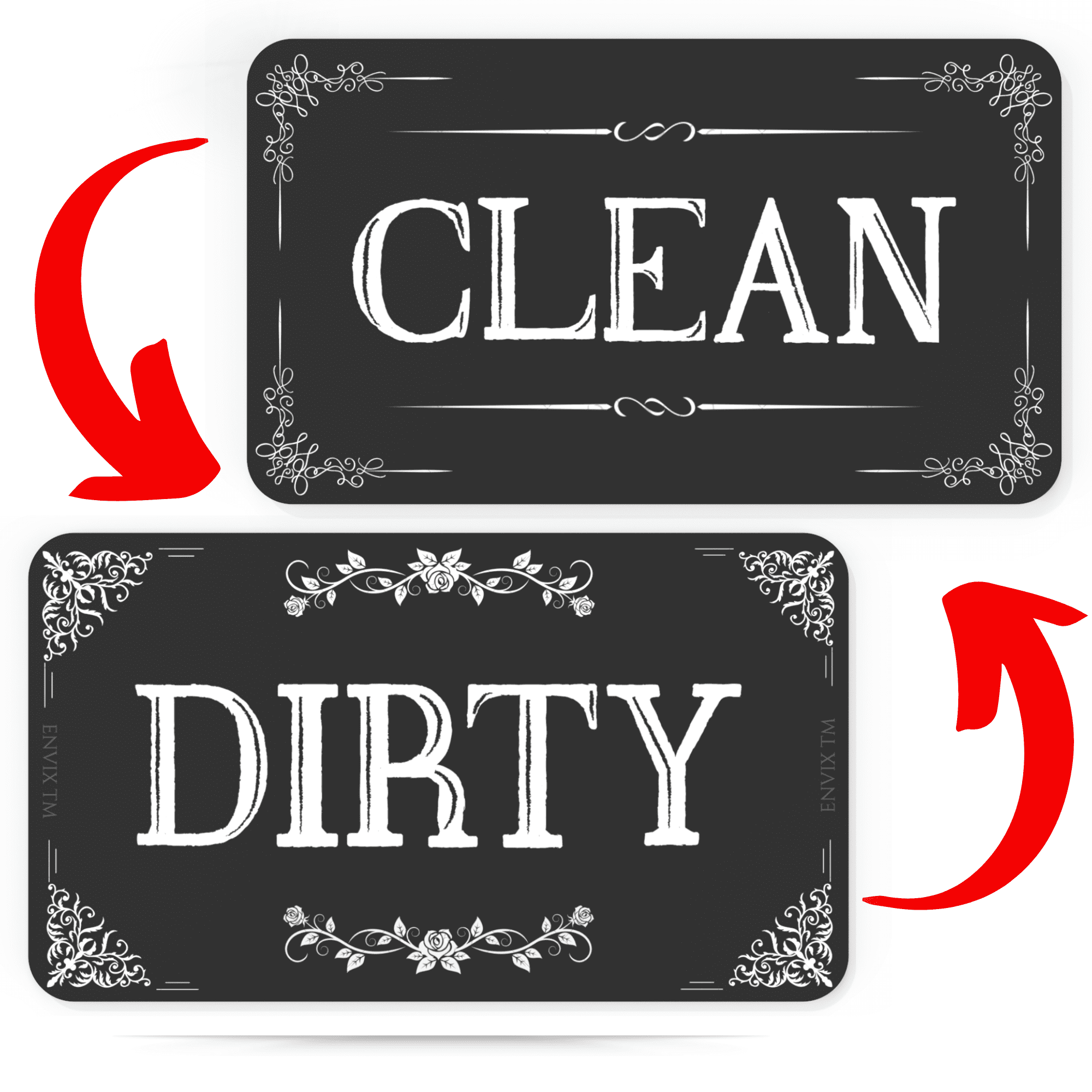 Clean Dirty Dishwasher Kitchen Farmhouse Dish Washer Sign