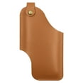 thumbnail image 1 of Funda universal de cuero portátil para teléfono móvil con botón magnético para cinturón Marrón claro, 1 of 7