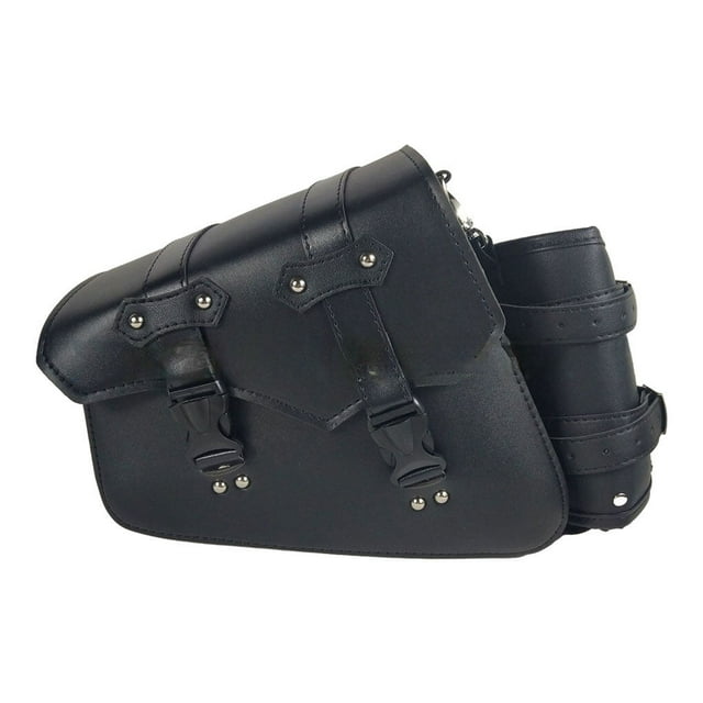 facefd Universal Motorcycle Wallets Cards Money Large Capacity Saddle Bag Saddle Storage Bag Portable Adjustable Side Pack Tool Bags Set 1 Left 1pc