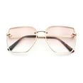 thumbnail image 1 of Womens 1990s Rimless Butterfly Metal Rim Designer Fashion Sunglasses Gold - Light Pink, 1 of 7