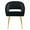 Black, variant on KCC Modern Accent Dining Chairs, Upholstered Velvet Home Office Desk Chairs with Hollow Back, Tufted Vanity Chairs Side Chairs with Gold Metal Legs for Living Room Restaurant, 1 PC & Black