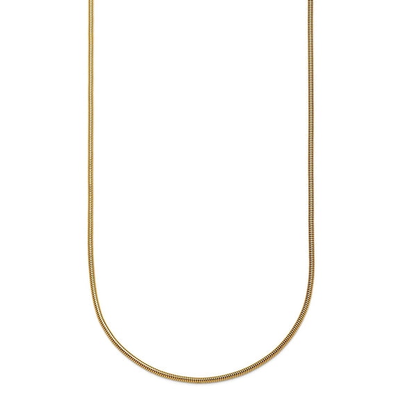 14k Solid Yellow Gold 1.2mm Snake Chain Necklace 16 Inch Chain Necklace for Women and Men