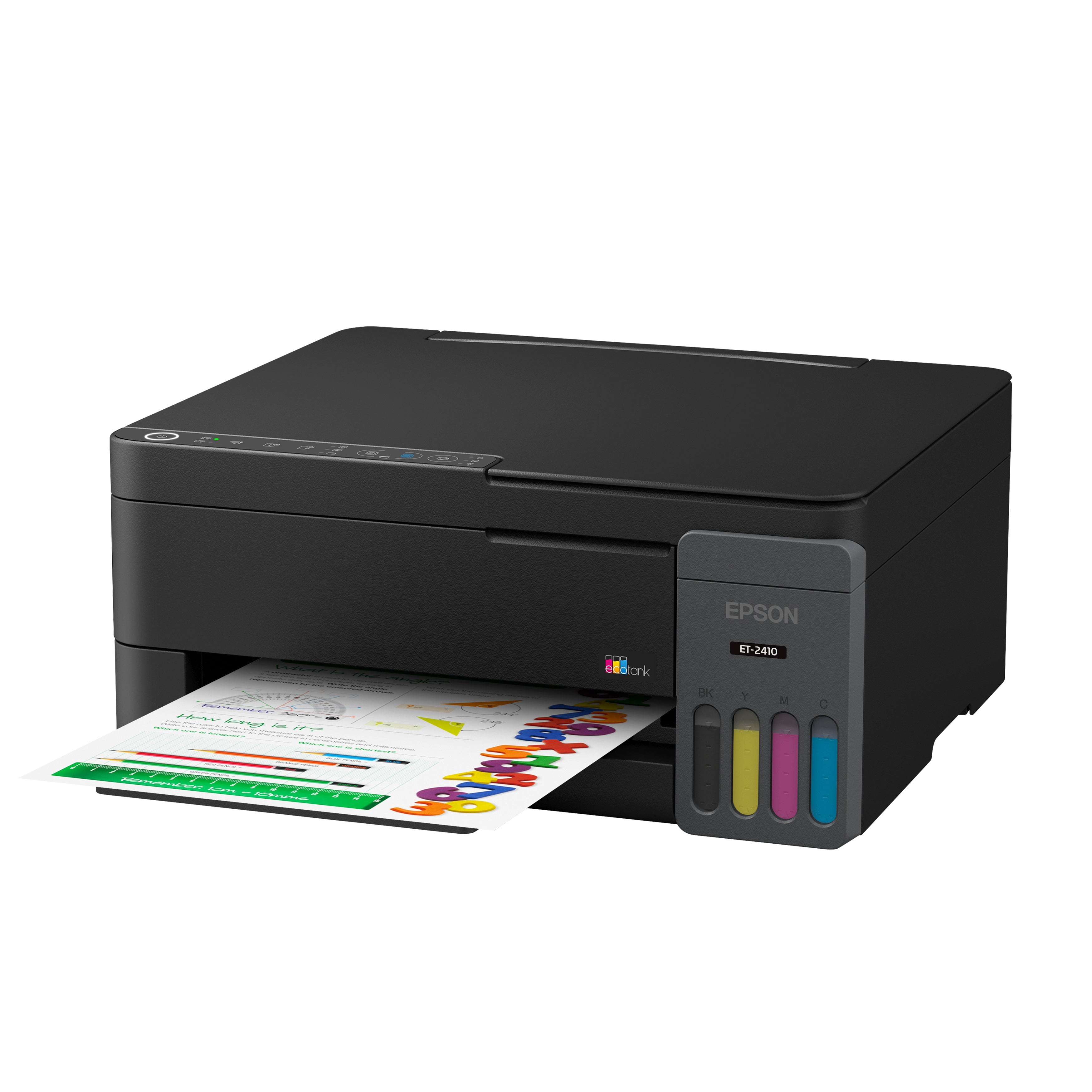 Epson EcoTank ET-2410 Wireless All-in-One Color Supertank Printer with up to 3 Years of Ink, Refillable Tanks, Perfect for Home, 11 PPM, Built-in Scanner – Black