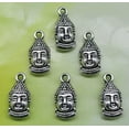 thumbnail image 2 of U8MO 4/10/30/50pc Double sided Buddha's head charms pendants Jewelry Making 15x7mm-ancient silver-100pcs, 2 of 4