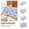 thumbnail image 4 of Large Lidded Foldable Storage Baskets Cubes Boxes Lids Bin for Home Bedroom Office Rose Flowers Purple, 4 of 7
