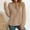 #228-Khaki, variant on Women's Long Sleeve Shirts Half Zip Sweatshirts Crew Neck Solid Color Tops Gifts
