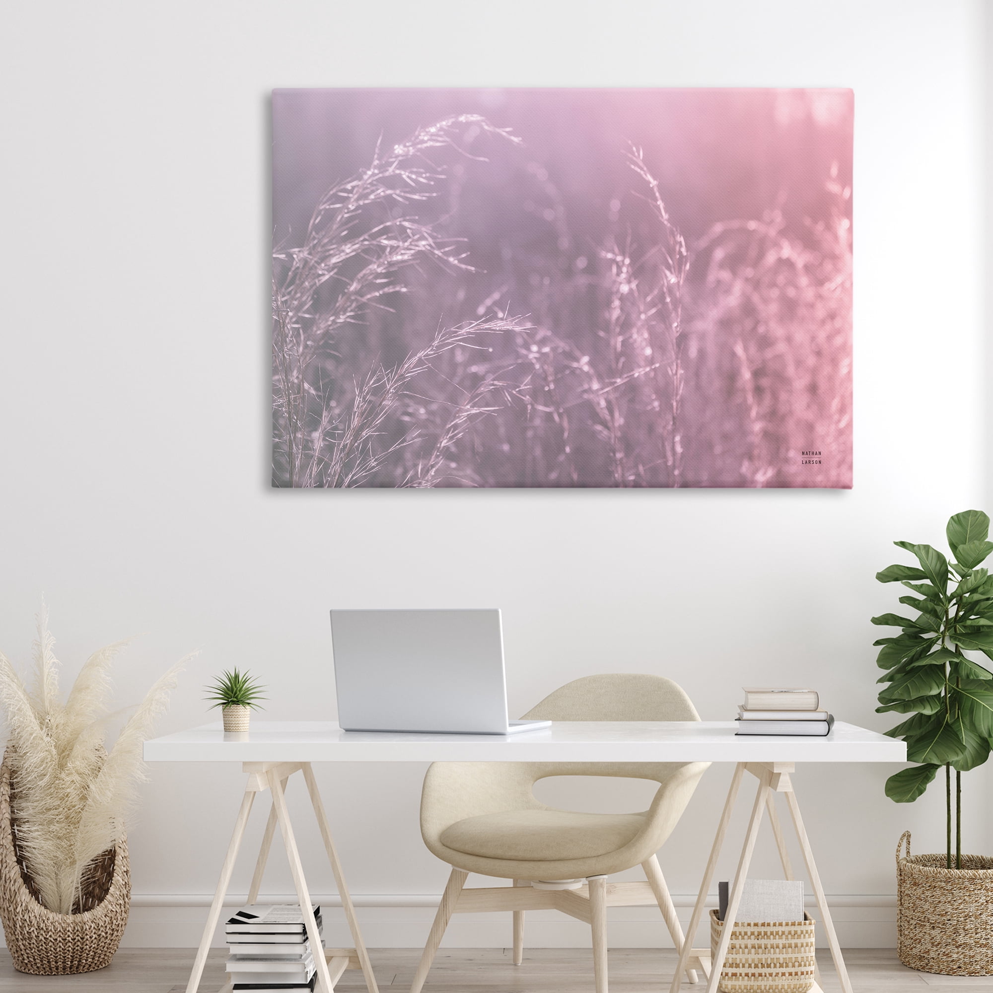 Stupell Industries Pink Meadow at Dawn Canvas Wall Art, design by Nathan Larson