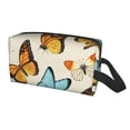 thumbnail image 2 of Goofa Butterflies Printed Toiletry Bag with Handle,Large Capacity Travel Makeup Cosmetic Bag for Women, Carry on Airport Airline Compliant Bag, 2 of 9