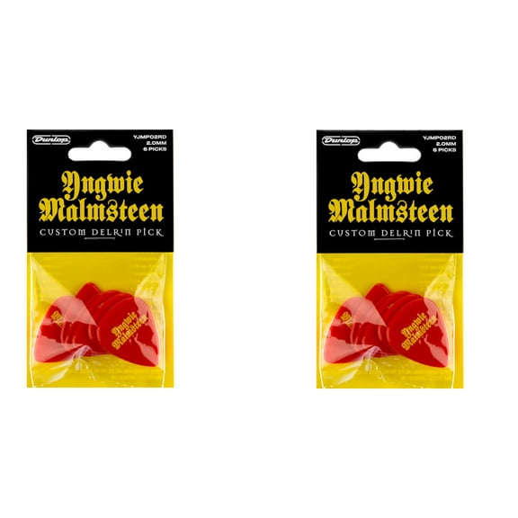 Dunlop Guitar Picks Yngwie Malmsteen Custom Delrin 2.0mm Red 12 Picks