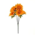 thumbnail image 6 of BalsaCircle 2 Orange 20" Silk Dahlia Bushes Artificial Flowers, 6 of 8