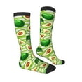 thumbnail image 3 of Balery Avocado Green Striped Fun Novelty Socks Men'S Women'S Crew Socks Funny Crazy Novelty Socks Quirky And Cool Socks, 3 of 9