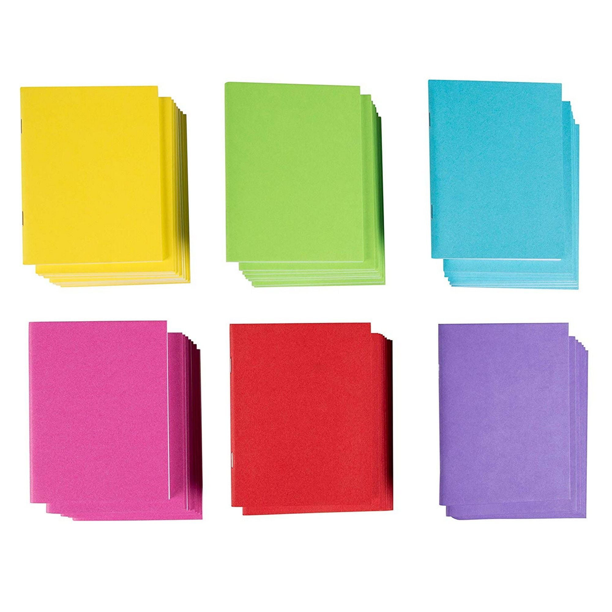 48Pack Colorful Blank Notebooks Bulk, 4.25" x 5.5" Pocket Journal for