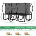 thumbnail image 6 of LHX Rectangle Trampoline for Kids and Adults, 10 x17ft Outdoor Rectangular Trampoline with Enclosure Net, Ladder, 2000lbs Weight Capacity, No Gap Safety Net, Heavy-Duty Large Backyard Trampolines, 6 of 9
