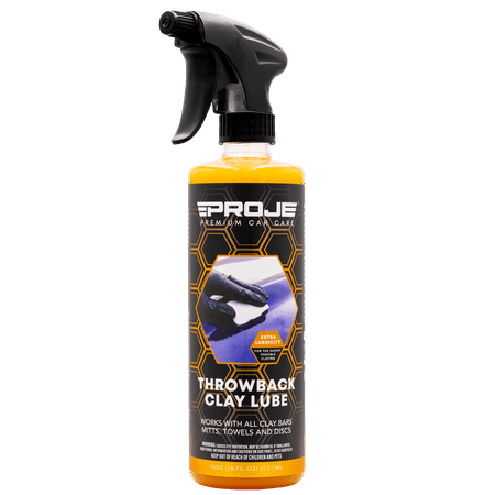 Proje Throwback Clay Lube, Universal Clay Bar, Mitt, & Disc Lubricant, Anti Static Detailer, 16 Fl Oz