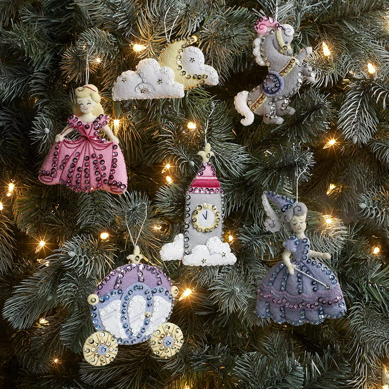 Bucilla Felt Ornaments Applique Kit Set Of 6-A Fairytale Princess 